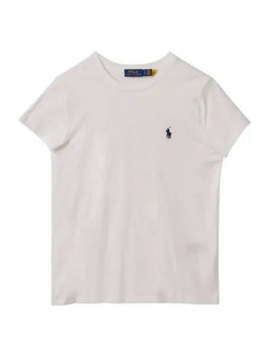 W Cotton Jersey Crew Neck Tee White - POLO RALPH LAUREN - BALAAN 1