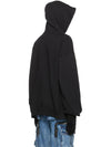 Diagonal Logo Drawstring Hoodie Black - VETEMENTS - BALAAN 10