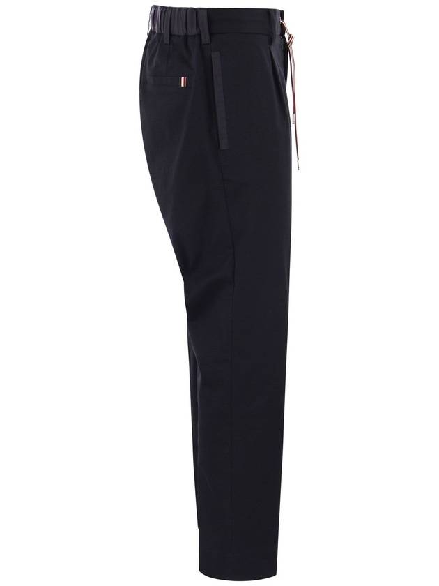 Gavardine Straight Pants Night Blue - MONCLER - BALAAN 4