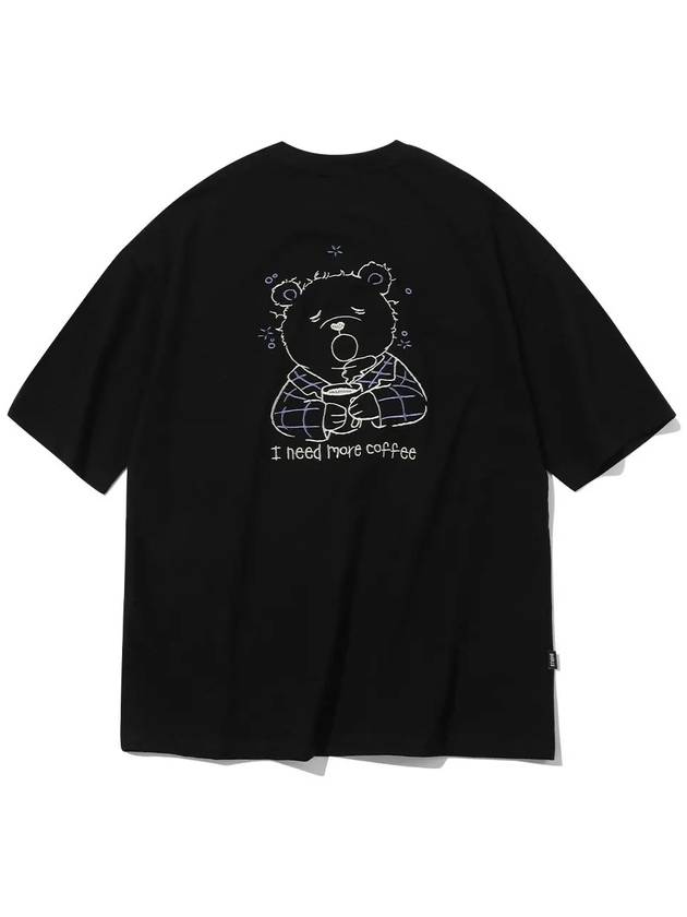 Coffe Bear embroidered short sleeve t-shirt black - CPGN STUDIO - BALAAN 2