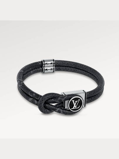 Loop It Monogram Bracelet Silver Black - LOUIS VUITTON - BALAAN 2