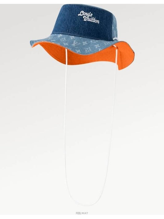 M7537M Denim Patchwork Explorer Patch Hat - LOUIS VUITTON - BALAAN 2