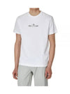 Logo Print Short Sleeve T-Shirt  White - STONE ISLAND - BALAAN 2