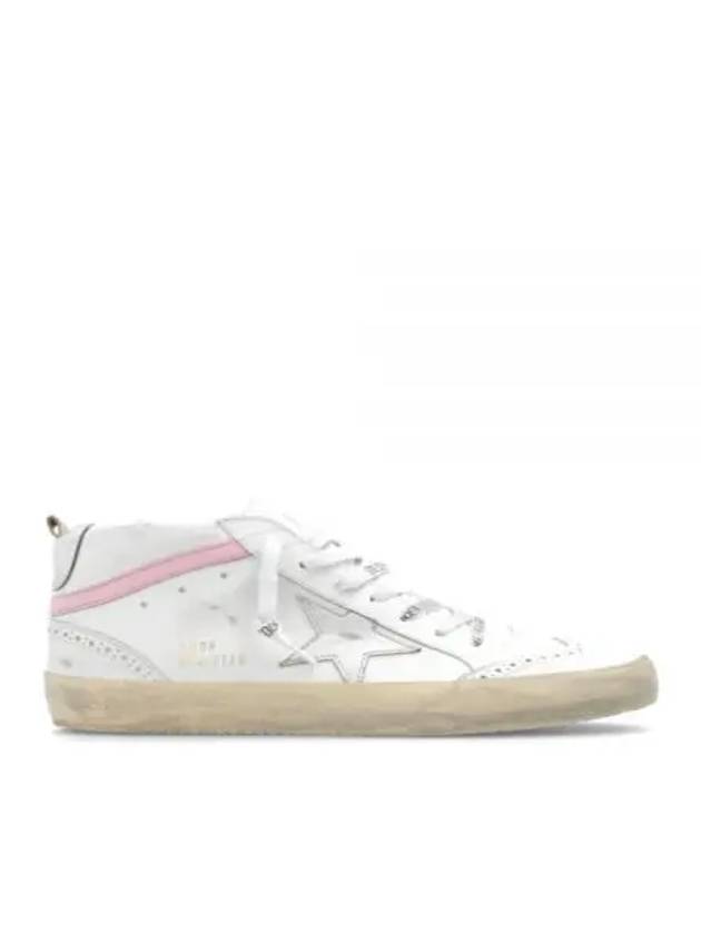 Mid Star Leather High Top Sneakers Pink White - GOLDEN GOOSE - BALAAN 2