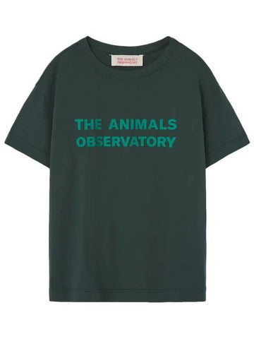 Kids Logo T Shirt Dark Green F24120 021BG - THE ANIMALS OBSERVATORY - BALAAN 1