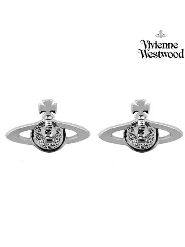 Mini Bas Relief Earrings Silver - VIVIENNE WESTWOOD - BALAAN 4