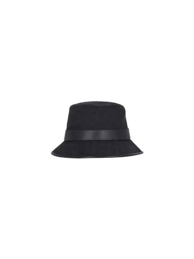 Double G Logo Canvas Bucket Hat Black - GUCCI - BALAAN 3