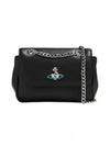 ORB Plaque Small Cross Bag Black - VIVIENNE WESTWOOD - BALAAN 1