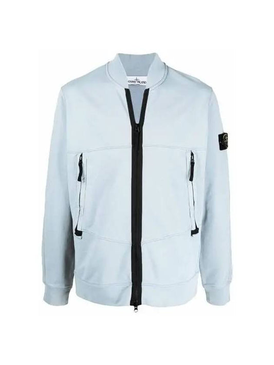 Wappen Patch Zip-up Bomber Jacket Sky Blue - STONE ISLAND - BALAAN 2