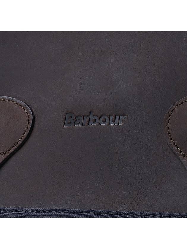 Taras Waxed Leather Cross Bag Navy - BARBOUR - BALAAN 7