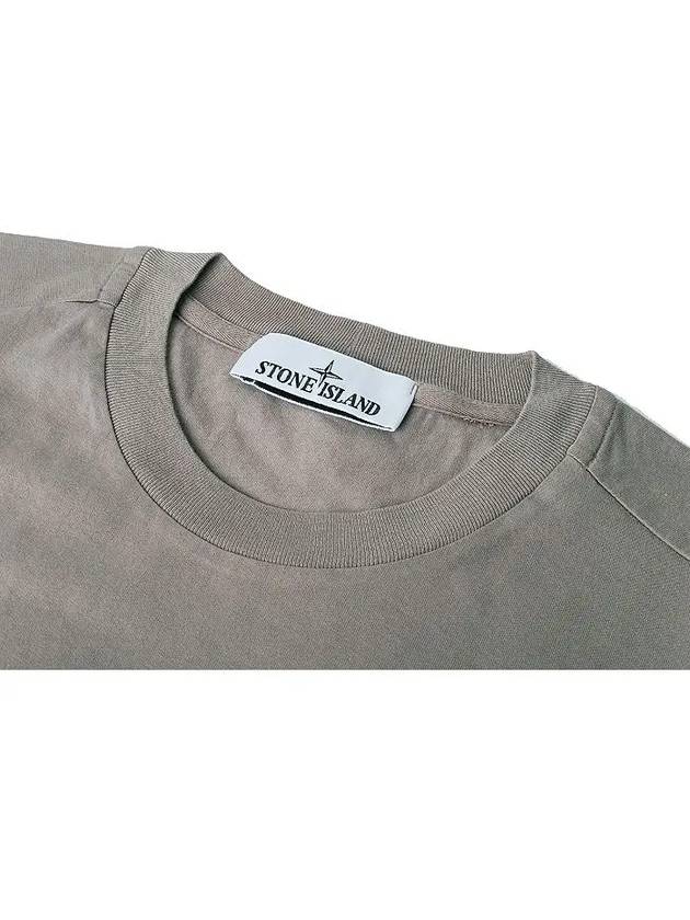 Logo Patch Short Sleeves T-Shirt Dove Grey - STONE ISLAND - BALAAN 4