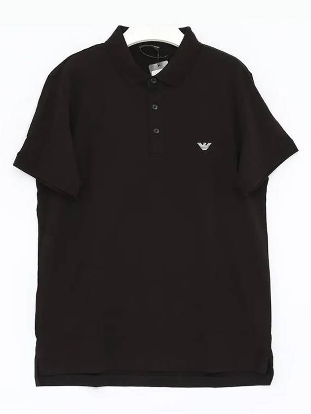 Logo Polo Shirt Black - EMPORIO ARMANI - BALAAN 3