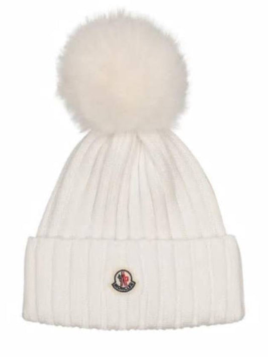 Hat Logo Tricot Wool Beanie 78I J65009 - MONCLER - BALAAN 1