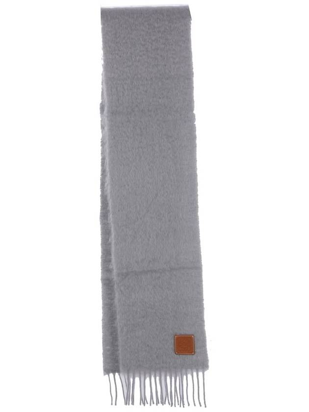 Anagram Fringe Mohair Scarf Light Grey - LOEWE - BALAAN 2