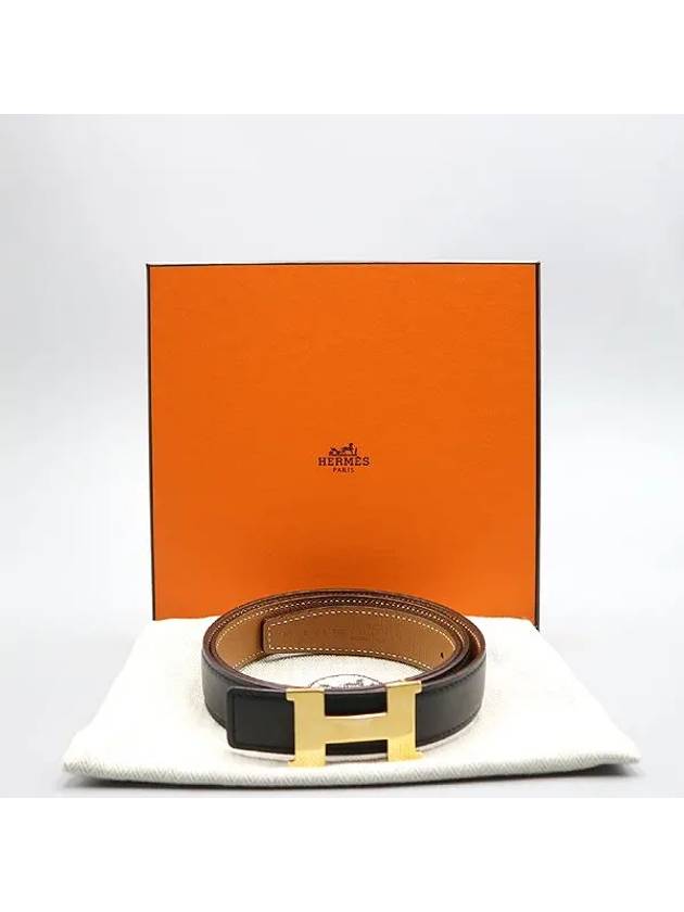 H052150 Black 24MM Rose Gold Mini Constance Reversible Women s Belt Size 75 - HERMES - BALAAN 6