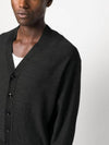 Relaxed Twisted Merino Wool Blend Cardigan Anthracite - LEMAIRE - BALAAN 6