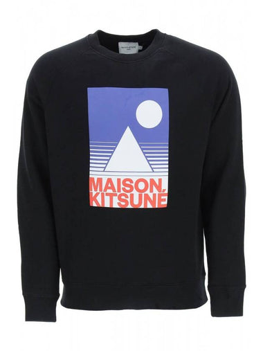 Blue Anthony Burrill Clean Cotton Sweatshirt Black - MAISON KITSUNE - BALAAN 1