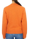 Embroidered Logo Crew Neck Wool Knit Top Orange - SPORTY & RICH - BALAAN 5