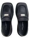 Metal Logo Tag Leather Loafers Black - DOLCE&GABBANA - BALAAN 7