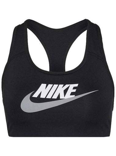 Dry fit medium support graphic sports bra black DM0579 010 - NIKE - BALAAN 1