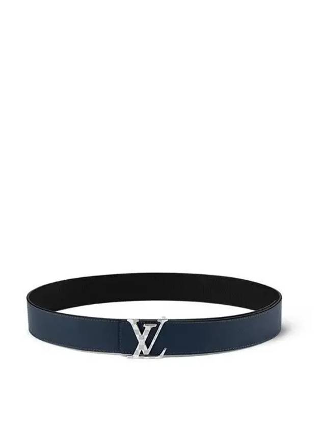 LV Damier 40MM Reversible Leather Belt Black Blue - LOUIS VUITTON - BALAAN 3