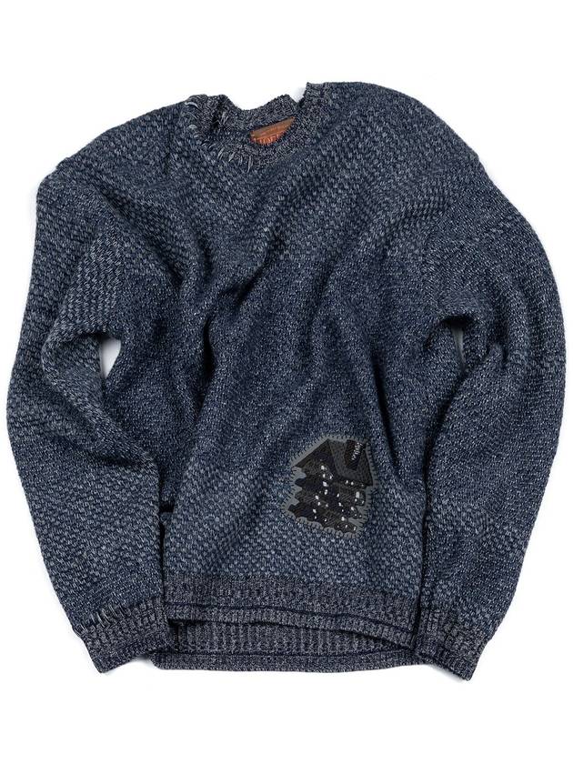 Car Zip Knit Navy I5WN03NV - IOEDLE - BALAAN 1