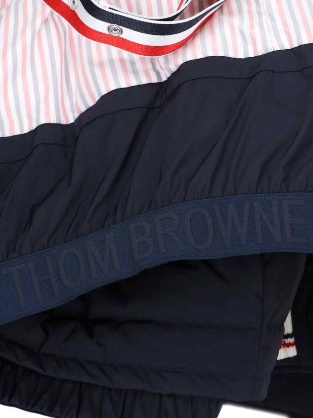 4 Bar Poly Twill Down Vest Navy - THOM BROWNE - BALAAN 6