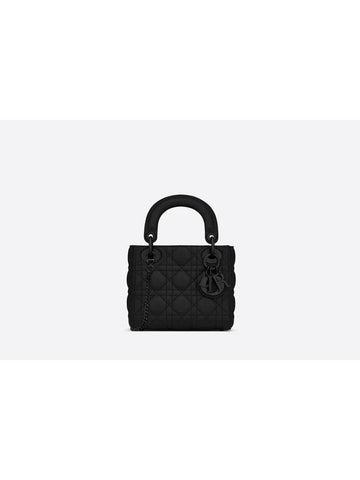 Lady Ultra Matte Cannage Calfskin Mini Bag Black - DIOR - BALAAN 1