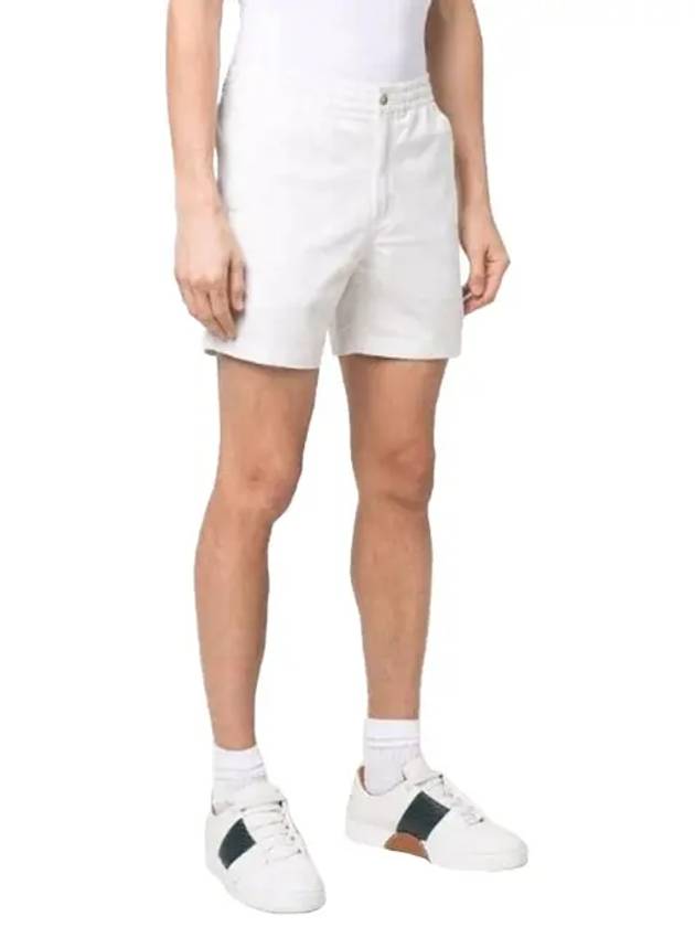 Men's Embroidered Pony Prepster Shorts White - POLO RALPH LAUREN - BALAAN 3