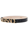 Logo Buckle Leather Belt 1004044DV3T - VERSACE - BALAAN.