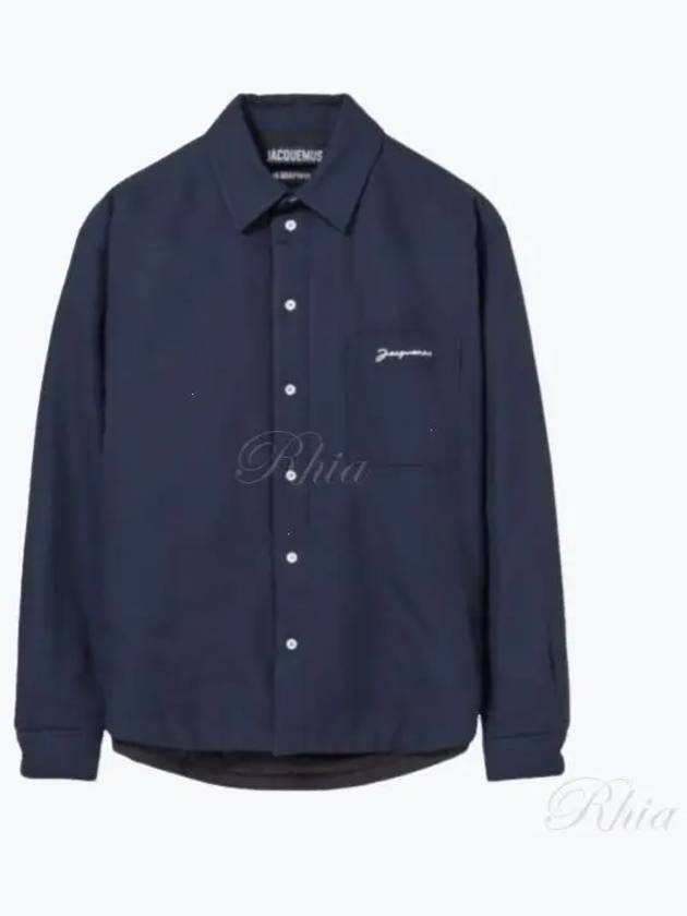 La Chemise Boulanger Viscose Long Sleeve Shirt Navy - JACQUEMUS - BALAAN 2