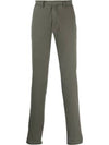 Slim Fit Stretch Cotton Satin Chino Straight Pants Grey - HUGO BOSS - BALAAN 1