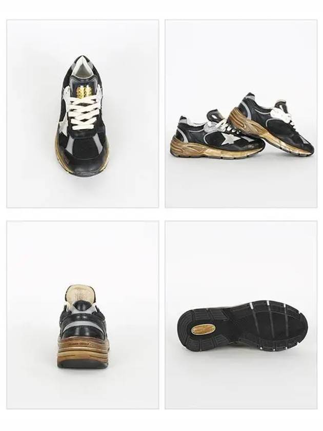 Dad-Star Mesh Nappa Leather Low Top Sneakers Black Ice Grey - GOLDEN GOOSE - BALAAN 3