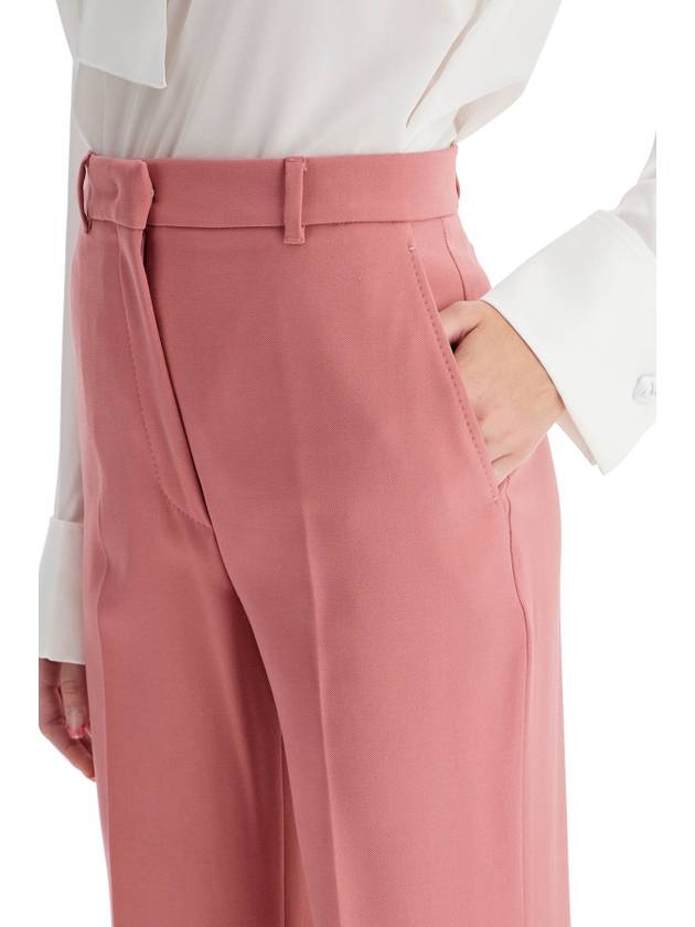 Quasar Wool Crepe Satin Straight Pants Pink - MAX MARA - BALAAN 5