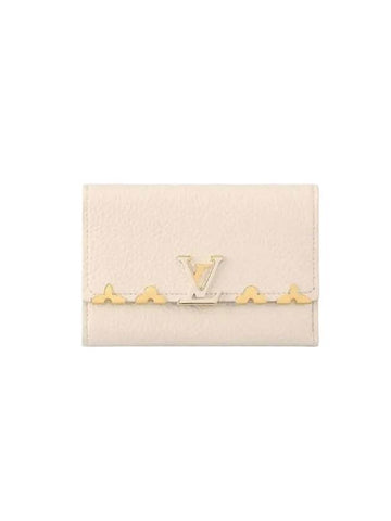 Capucines Compact Half Wallet White - LOUIS VUITTON - BALAAN 1