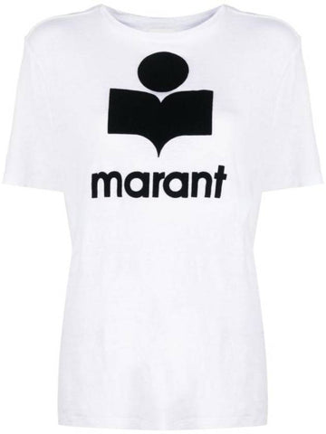 Short Sleeve T Shirt TS0001FB A1N09E 20WH White - ISABEL MARANT - BALAAN 1