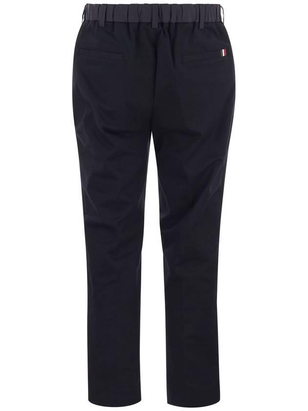 Gavardine Straight Pants Night Blue - MONCLER - BALAAN 3