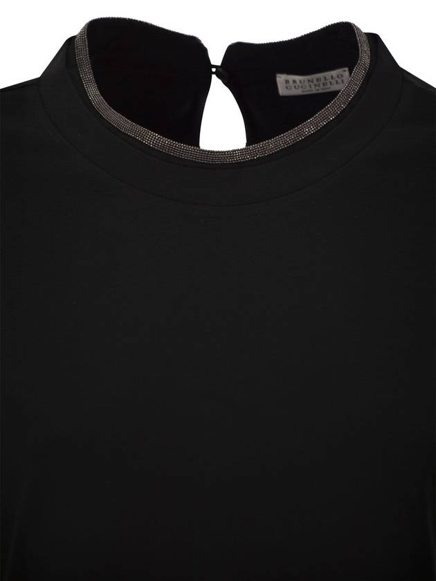 Monilli Jersey Short Sleeve T-Shirt Black - BRUNELLO CUCINELLI - BALAAN 5