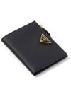 Small Saffiano Half Wallet Black - PRADA - BALAAN 7