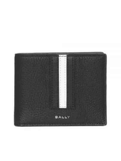 Logo Bifold Leather Half Wallet Black - BALLY - BALAAN 2