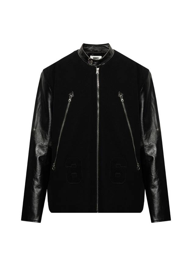 Oversized Wool Nylon Bomber Jacket Black - MAISON MARGIELA - BALAAN 1