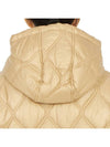 Shiny Quilt Hooded Jacket Beige - GANNI - BALAAN 10