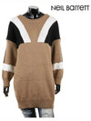 Women's Maxi Wool Sweater Brown NMA377V B624C - NEIL BARRETT - BALAAN 1