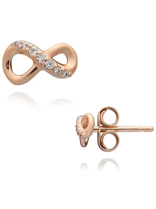 Sparkling Infinity Stud Earrings Rose Gold Plated Clear - PANDORA - BALAAN 4