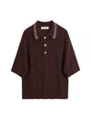 Traditional Polo Fuzzy Alpaca Knit Top Brown - OUR LEGACY - BALAAN 2