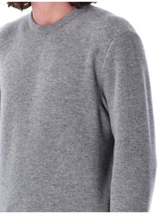 Arm Band Merino Wool Pique Knit Top Grey - THOM BROWNE - BALAAN 4