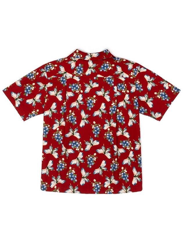 Men's Blueberry Hawaiian Shirt Red I2SS04RD - IOEDLE - BALAAN 3