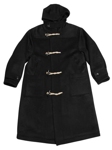 Oversized Wool Cashmere Long Duffel Coat Black - IFELSE - BALAAN 1