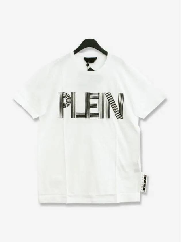 Men's Short Sleeve T-Shirt White MTK3192 PJY002N 0102 A 3 - PHILIPP PLEIN - BALAAN 1