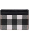 Check Print 2-tier Card Wallet Dark Burch Brown - BURBERRY - BALAAN 5